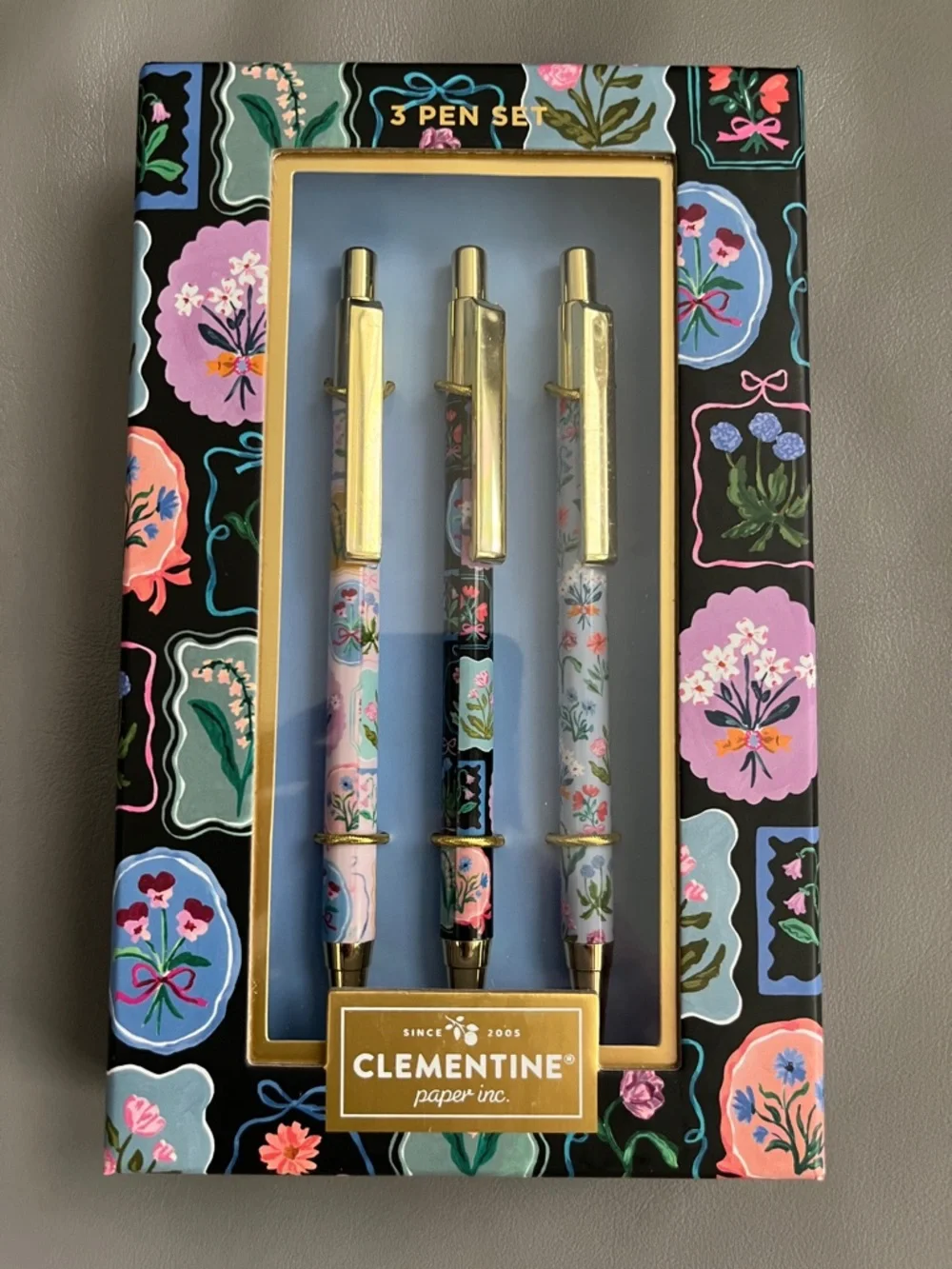 NEW Clementine Multi-Color Floral Pen Set #920016